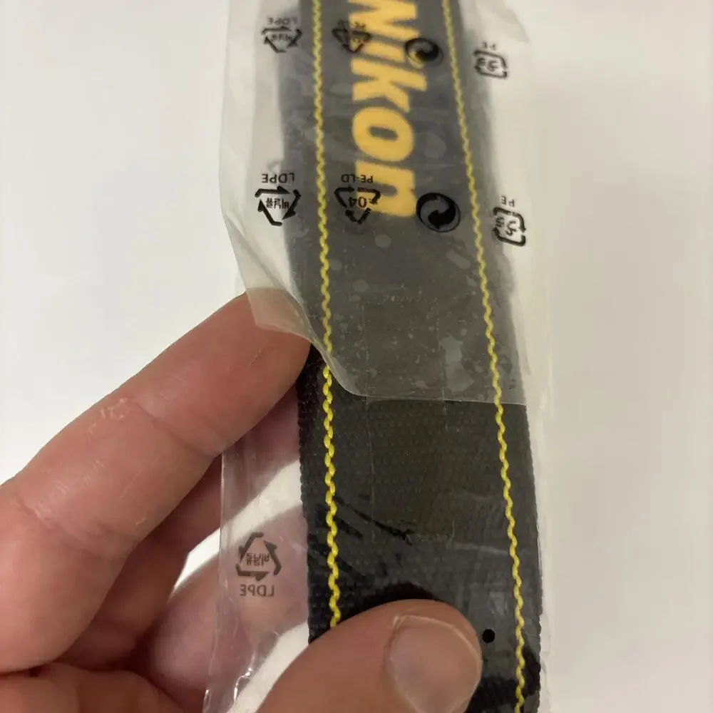 [New] Nikon Camera Strap Black Yellow 4cm